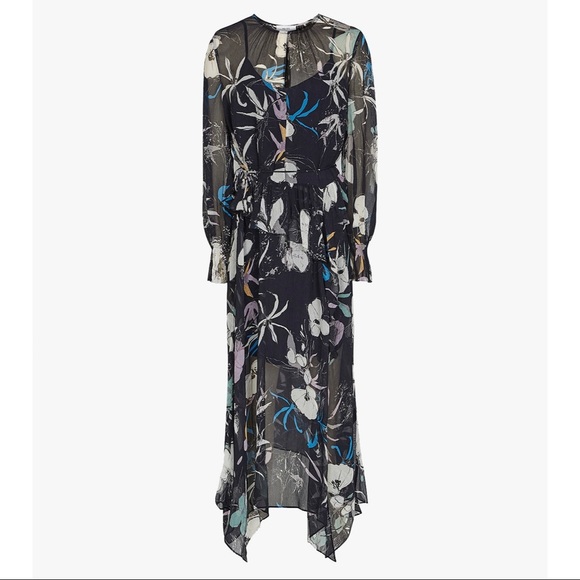 Reiss Carina Spring Floral Midi Dress size US4 - Picture 7 of 14
